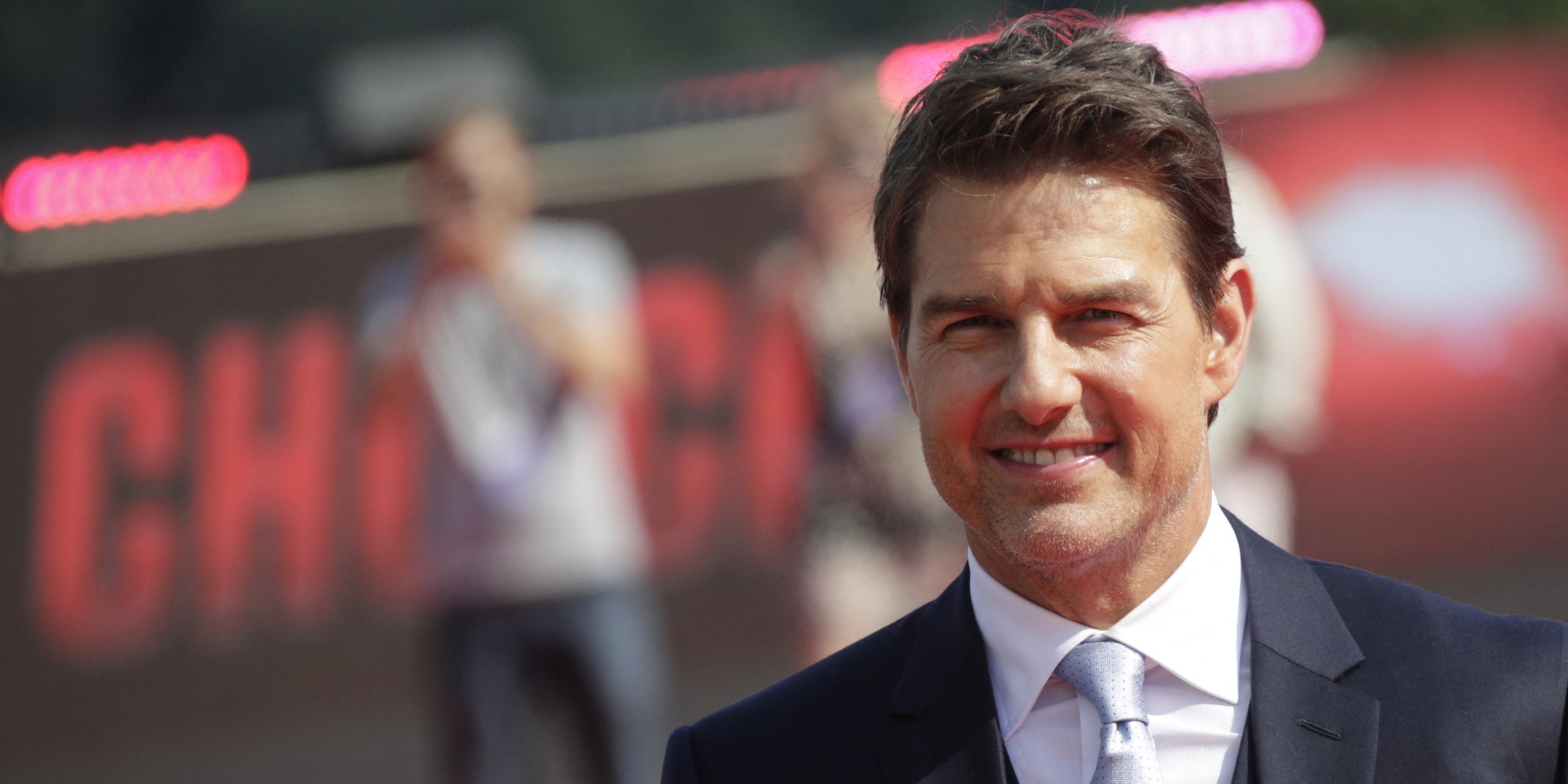 L'acteur Tom Cruise pour l'avant-première mondiale du film Mission Impossible : Fallout le 12 juillet 2018, au Théâtre Chaillot, à Paris.