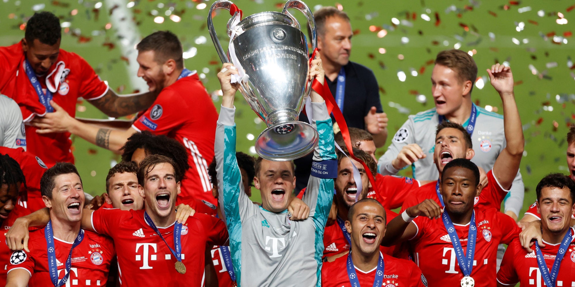 Le Bayern Munich lors de sa victoire en Ligue des Champions, le 23 août 2020 à Lisbonne