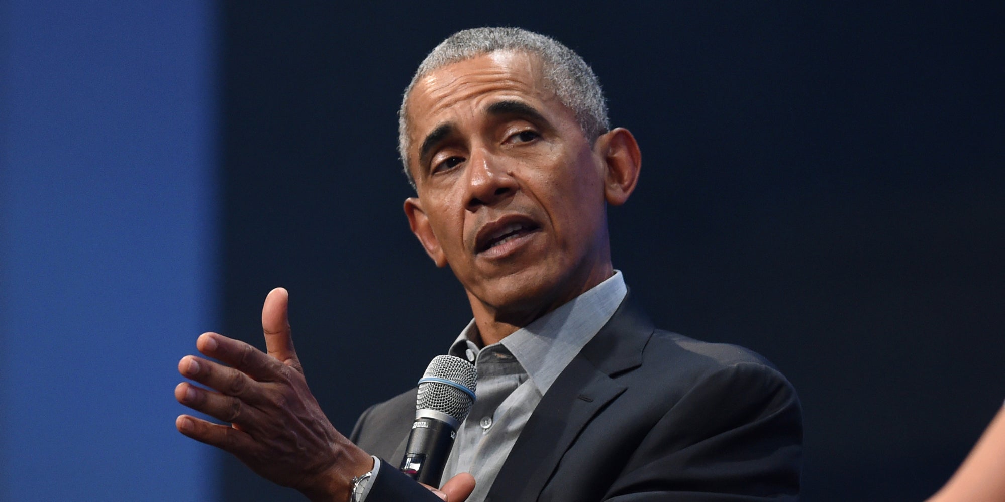 Barack Obama lors du congrès "Bits & Pretzels" à Munich, le 29 septembre 2019.