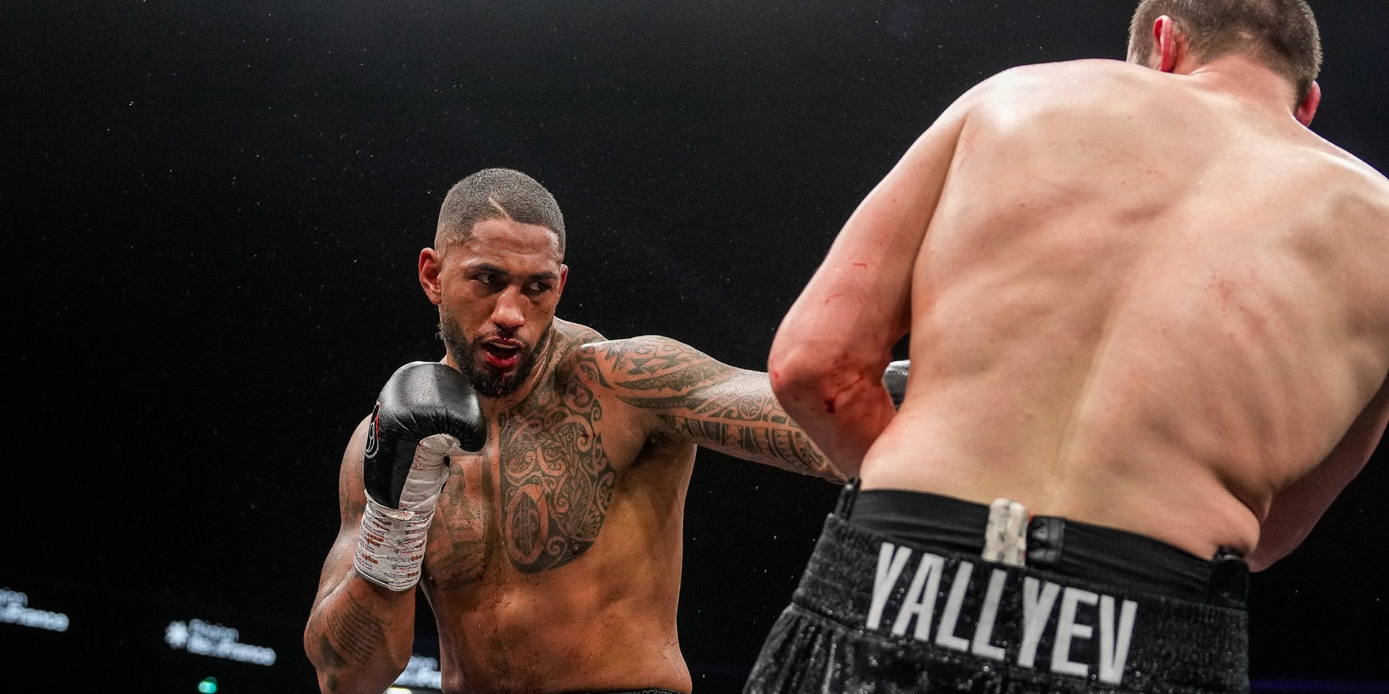 Tony Yoka lors de son dernier combat face à Arslan Yallyev, le 17 mai 2025 à l’Adidas Arena de Paris.