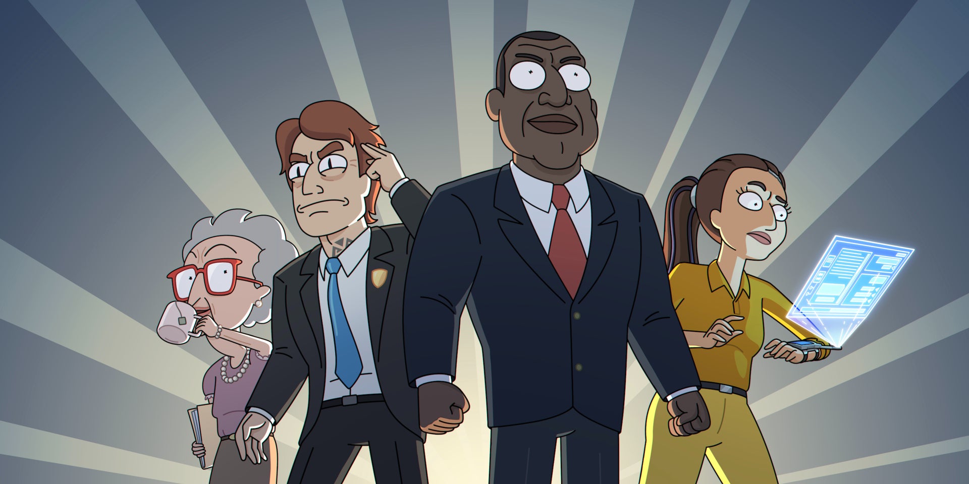 Le Président Andre Curtis dans sa propre série d'animation, à voir sur HBO Max.