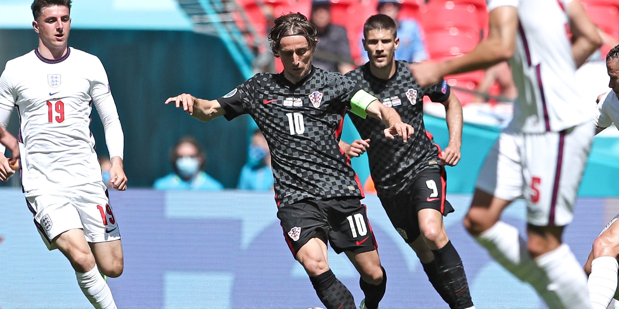 Luka Modric, durant le match Angleterre - Croatie, lors de la 1ere journée de l'Euro 2020 à Londres.

