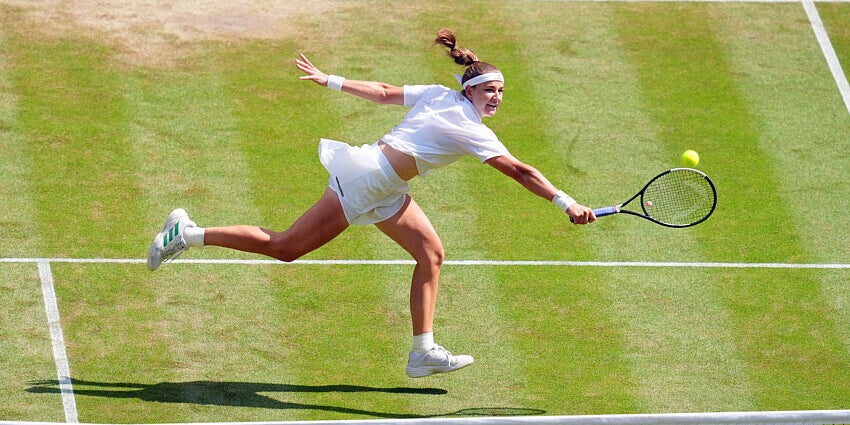 Karolina Muchova lors de sa demi-finale contre Coco Gauff, le 9 juillet 2026.
