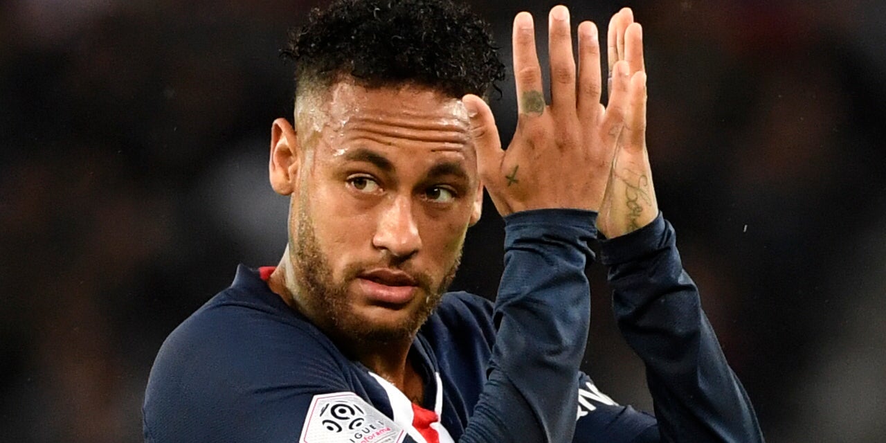 Neymar lors d'un match du Paris Saint-Germain contre le Stade de Reims, au Parc des Princes, le 25 septembre 2019.