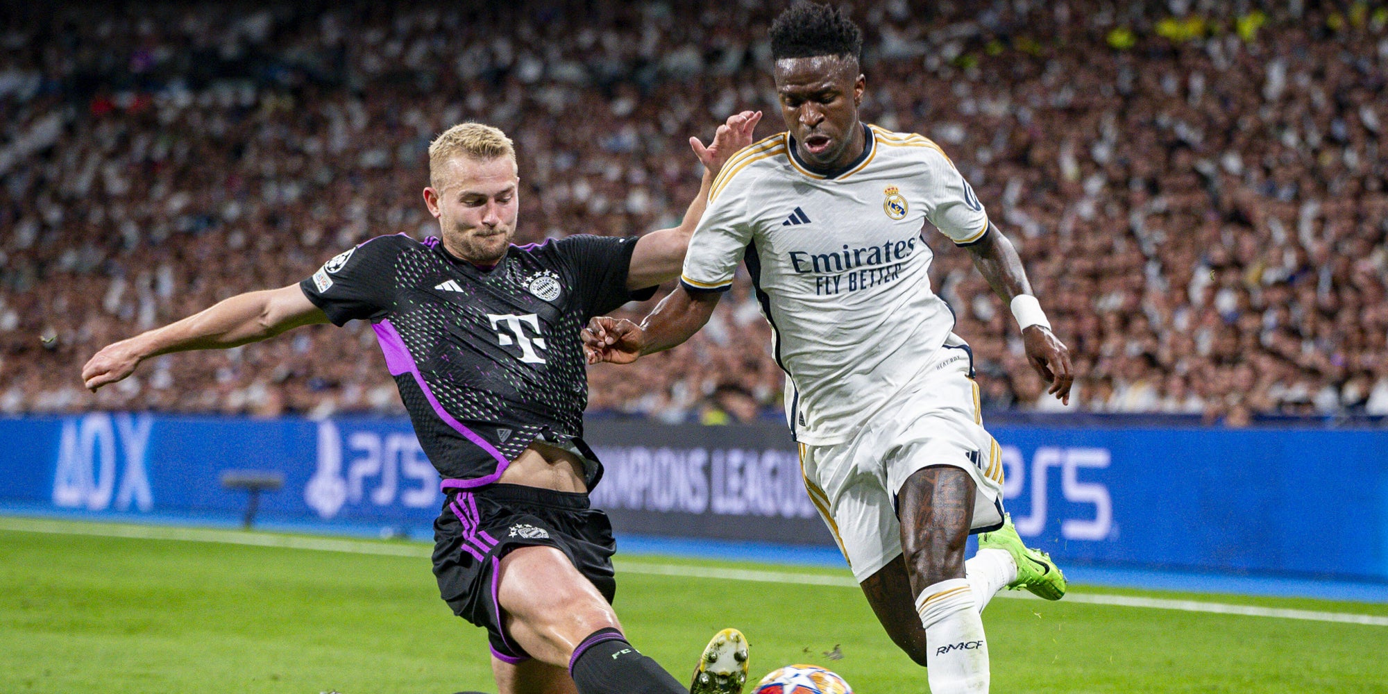 Vinicius lors de la demi-finale retour de Ligue des Champions entre le Real Madrid et le Bayern Munich, le 8 mai dernier au Santiago Bernabeu (Madrid).