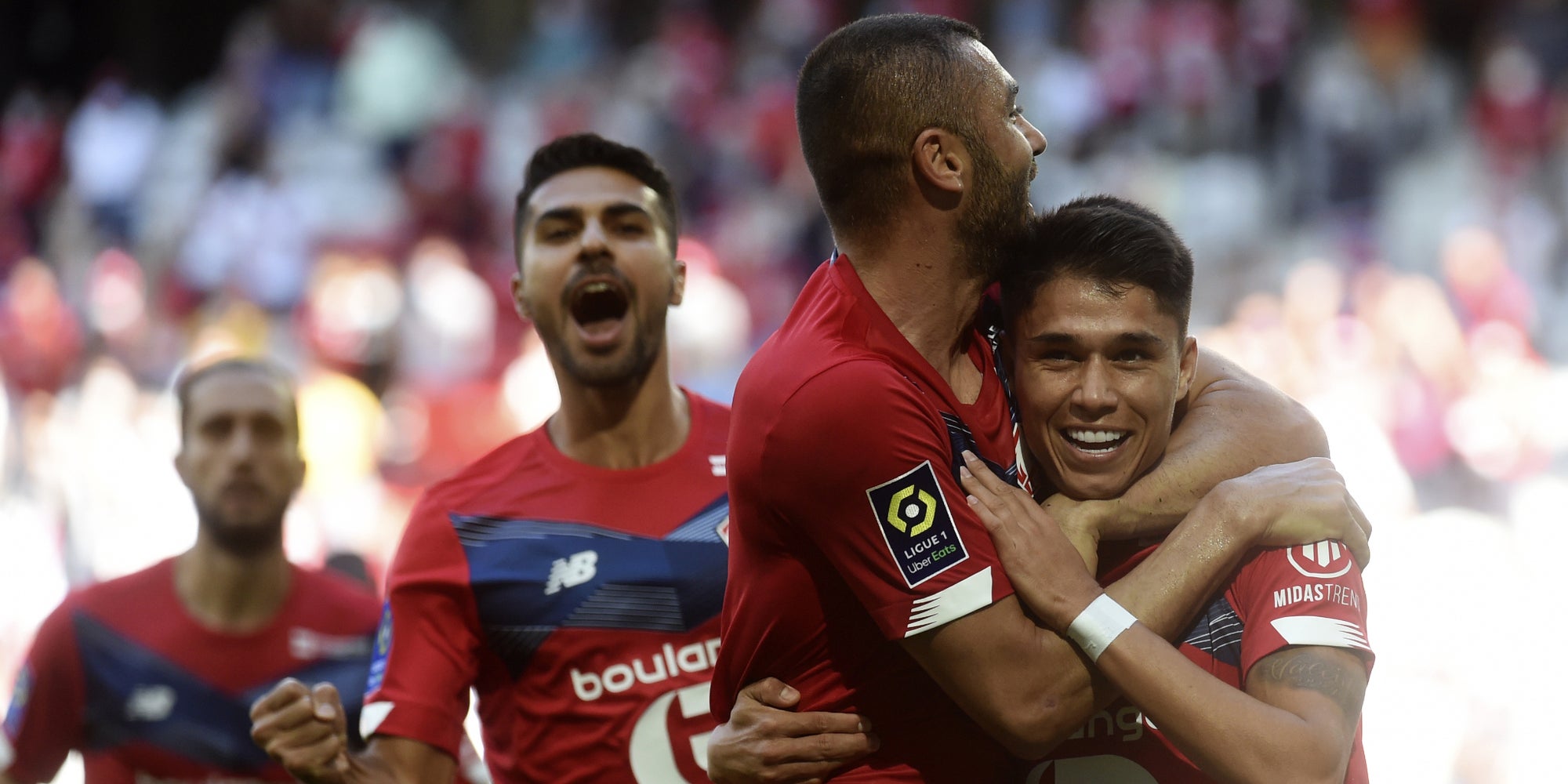 Les joueurs du LOSC lors de leur victoire contre Metz en Ligue 1, le 13 septembre 2020 à Villeneuve D'Ascq.