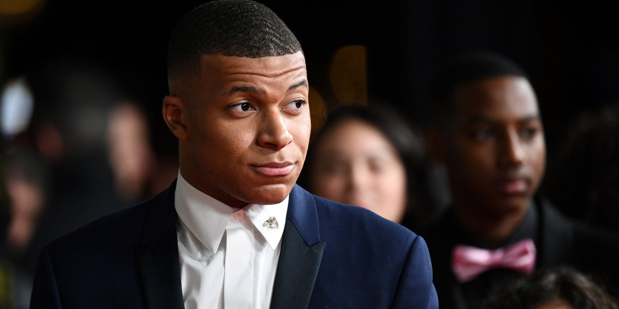 Kylian Mbappé à la cérémonie du Ballon d'Or organisée au Théâtre du Châtelet, à Paris, le 2 décembre 2019.