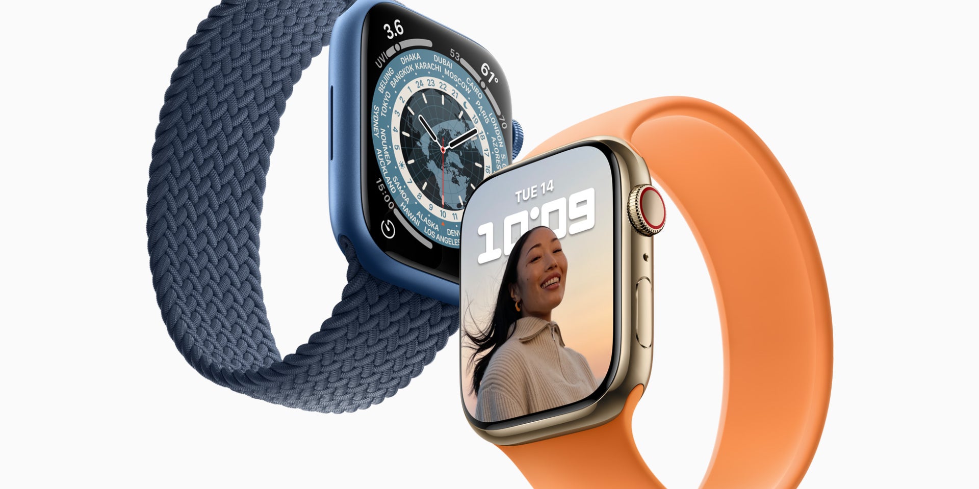 L'Apple Watch Series 7 est disponible en dans deux formats, 41 mm et 45 mm