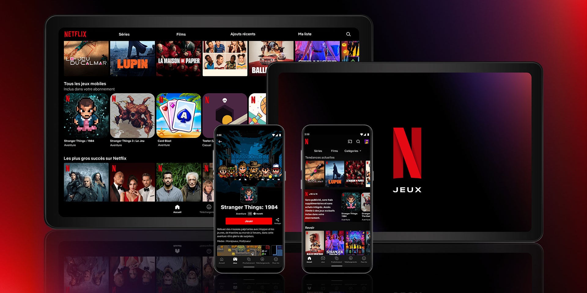 Une nouvelle section, baptisée "Jeux", est apparue sur l'application Netflix pour smartphones ou tablettes Android...