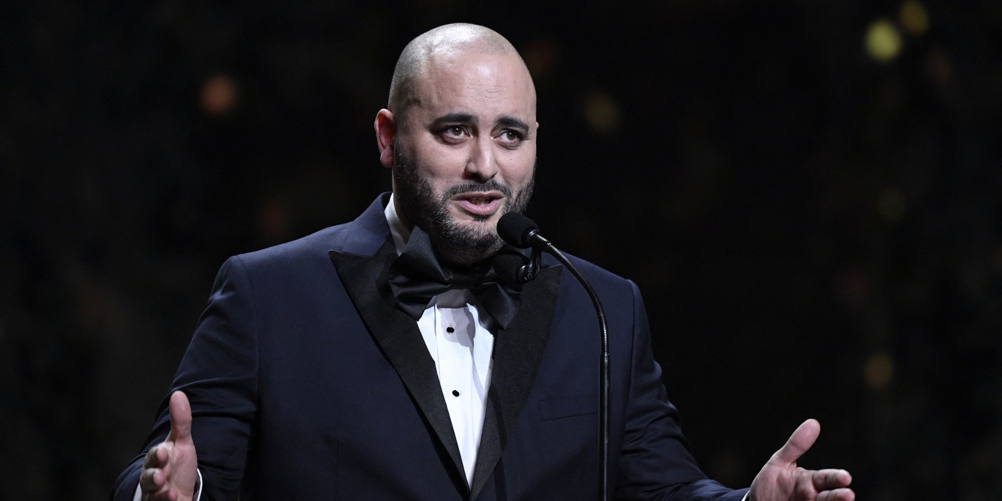 Jérôme Commandeur sur la scène des César, à Paris, le 22 février 2019.