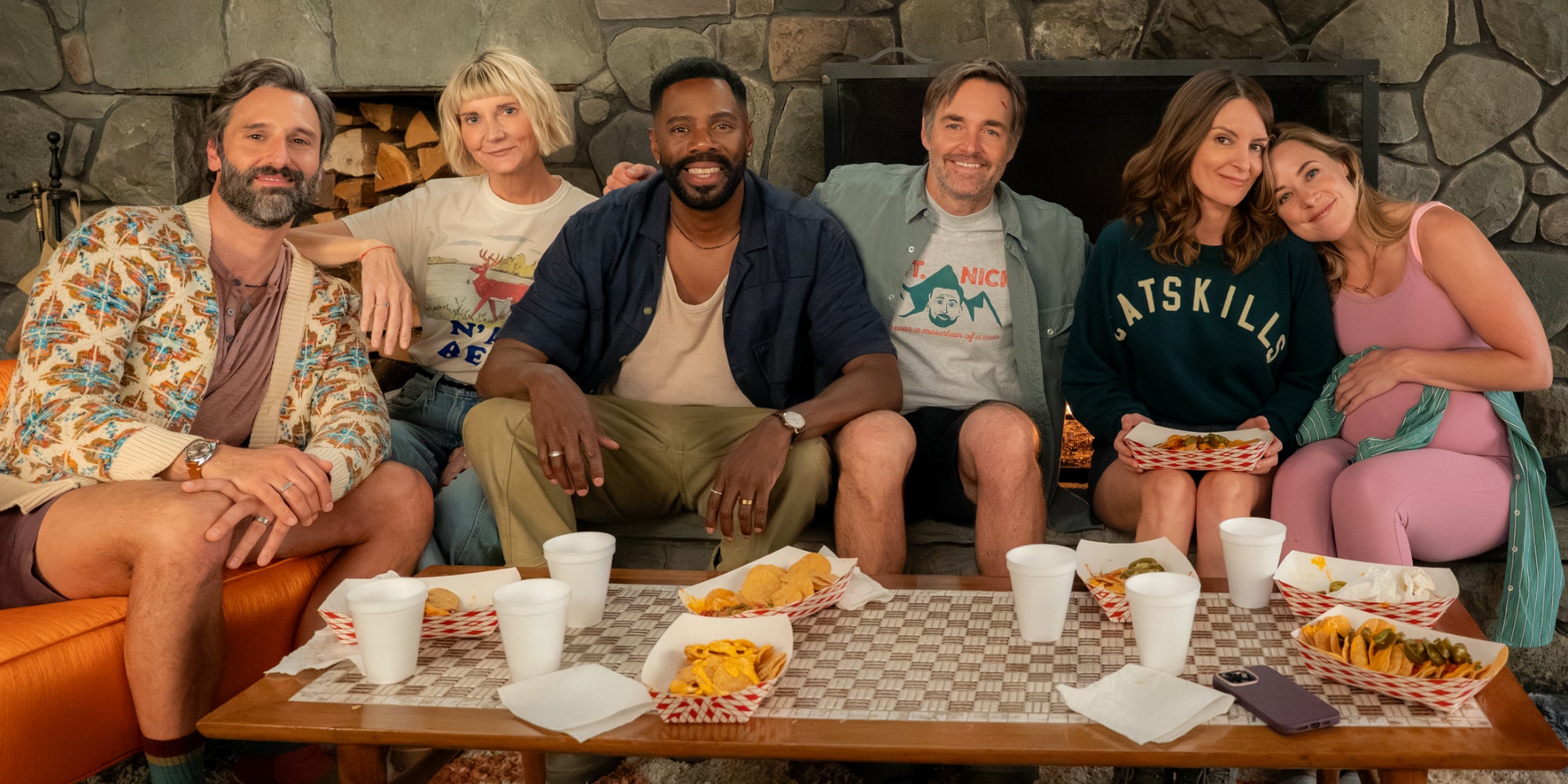 Marco Calvani, Kerri Kenney-Silver, Colman Domingo, Will Forte, Tina Fey, Erika Henningsen dans la saison 2 de "Les Quatres Saisons".