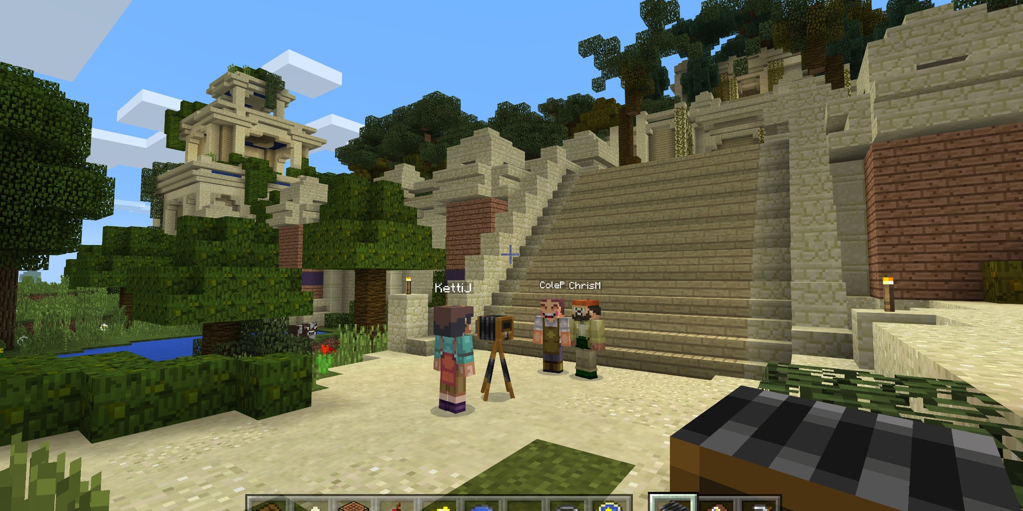 Capture d’écran du jeu Minecraft Education.