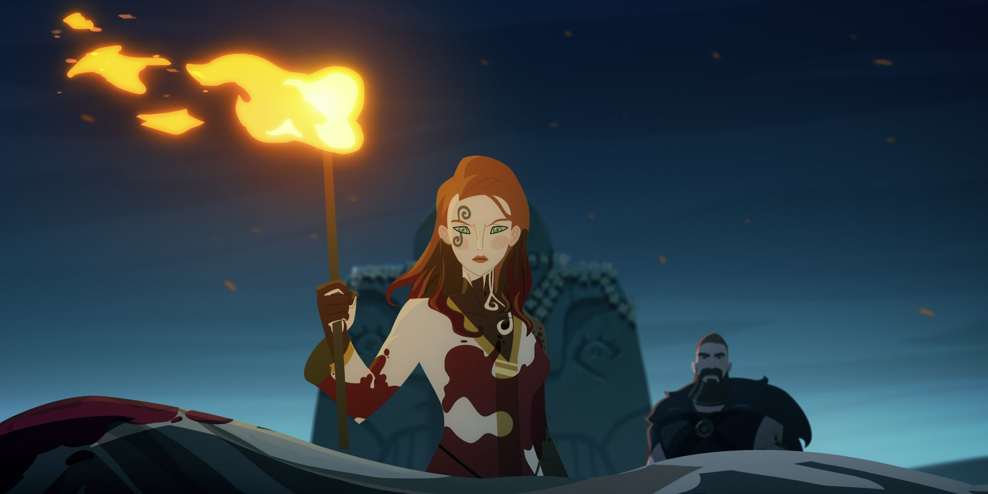 Sigrid et Leif dans la série animée ''Twilight of the Gods''.