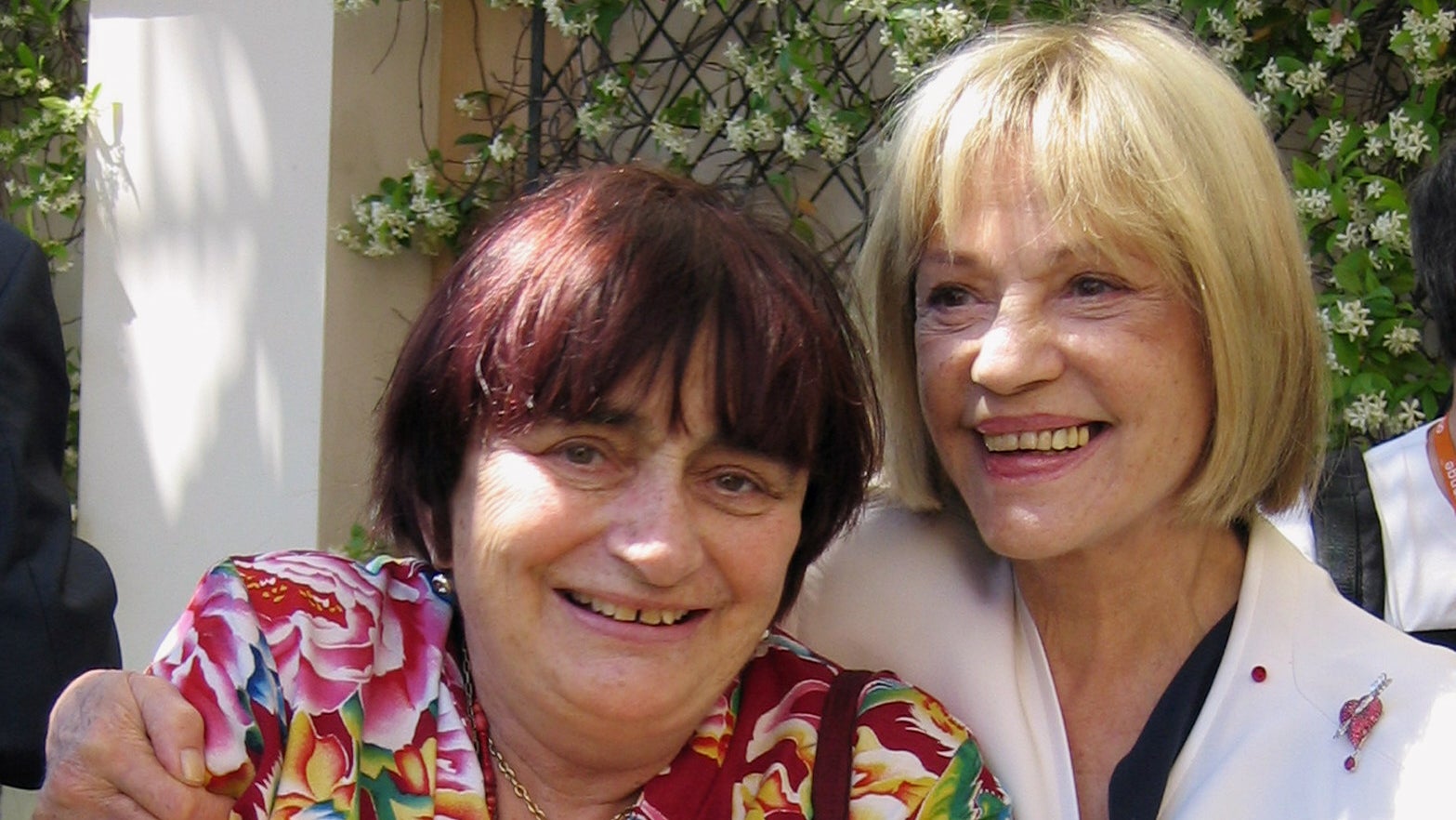 Agnès Varda et Jeanne Moreau ensemble au festival de Cannes, en 2003