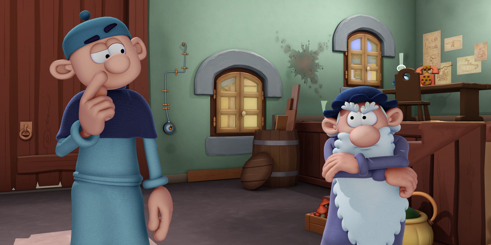 Léonard et son disciple Basile débarquent sur SFR Kids Récré.