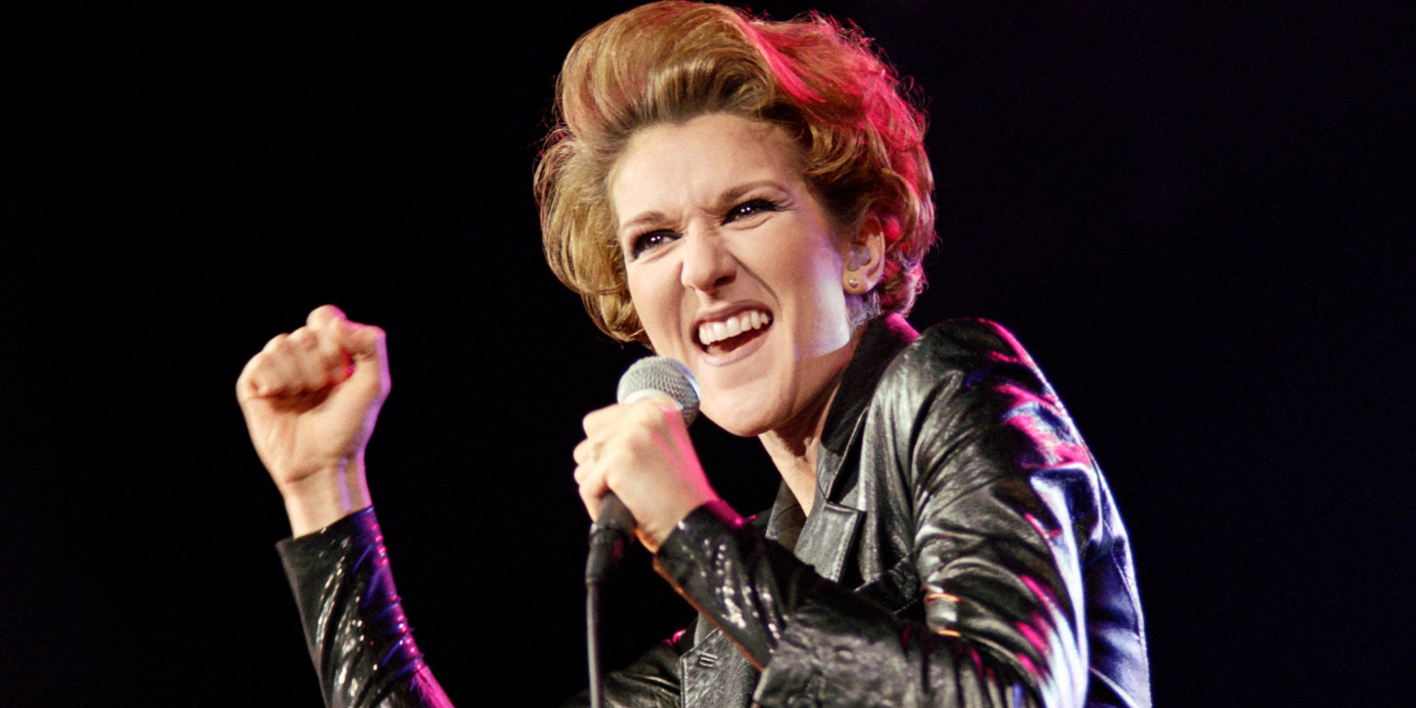 Céline Dion en concert à Bercy, le 4 décembre 1995 à Paris. 
