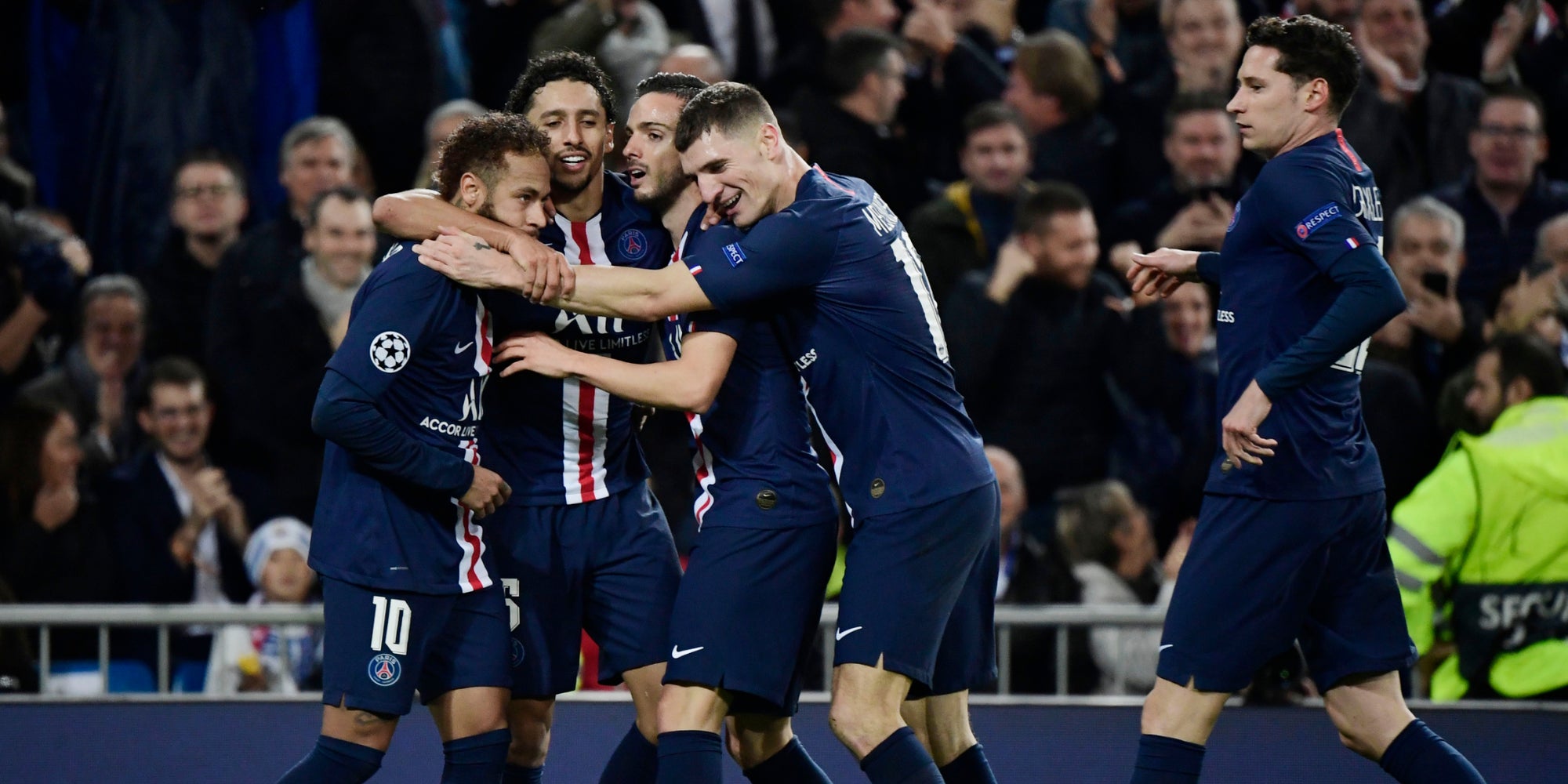 Les joueurs du PSG lors du match à Madrid face au Real le mardi 26 novembre 2019