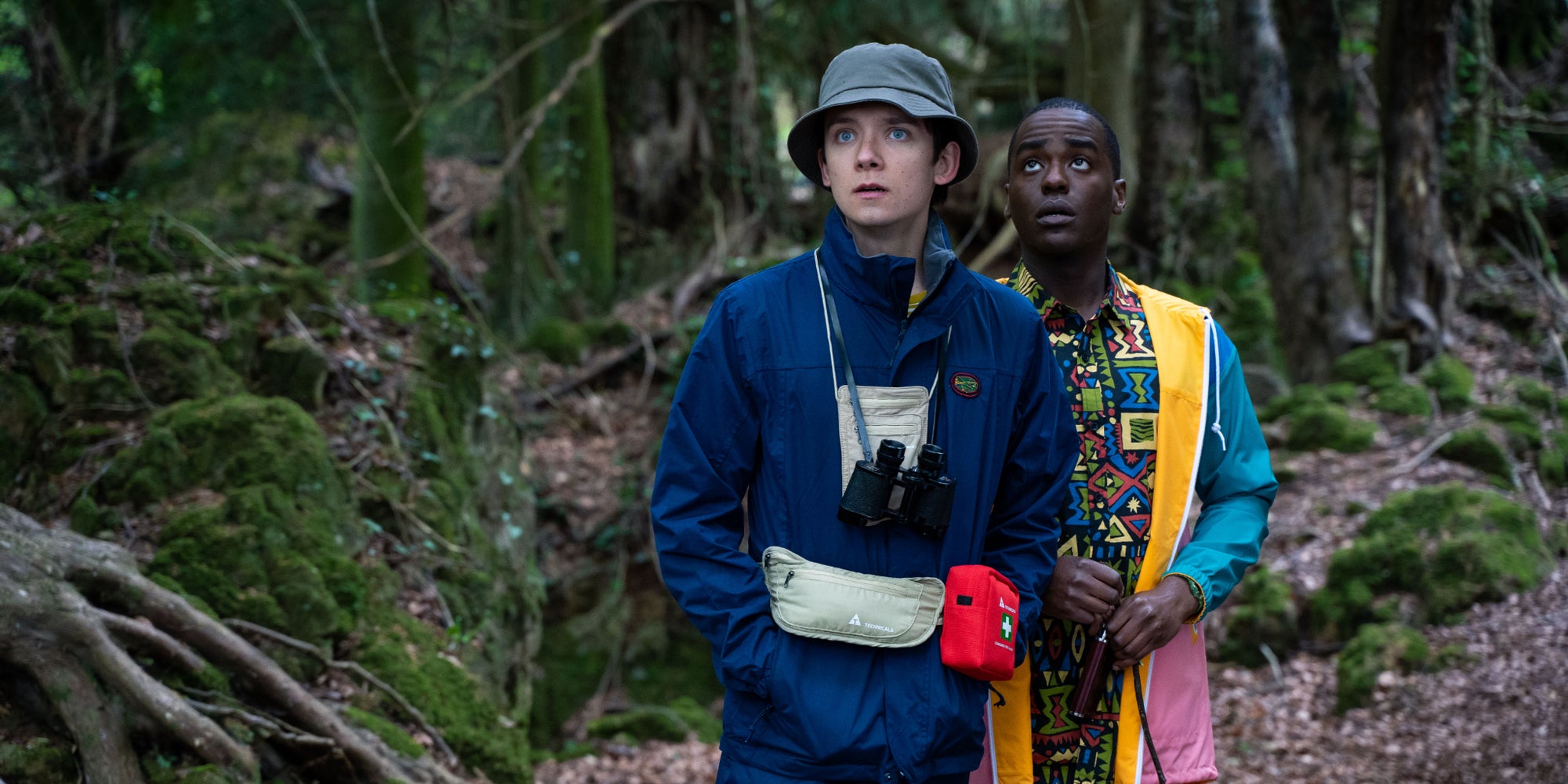 Asa Butterfield (Otis) et Ncuti Gatwa (Eric) dans la saison 2 de "Sex Education".