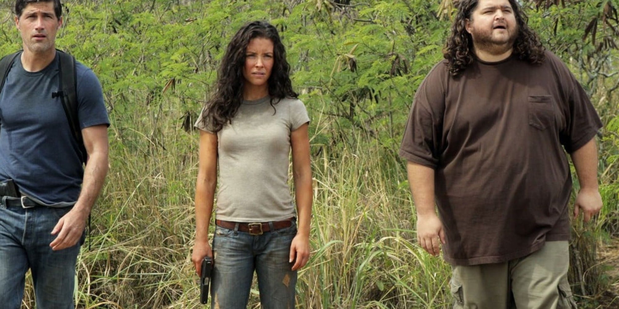 Jack (Matthew Fox), Kate (Evangeline Lilly) et Hugo (Jorge Garcia) dans la saison 6 de "Lost : Les Disparus". 