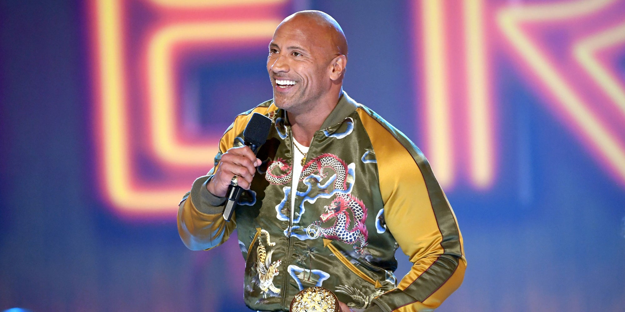 L'acteur et ancien catcheur Dwayne "The Rock" Johnson, à la cérémonie des MTV Awards en juin 2019.