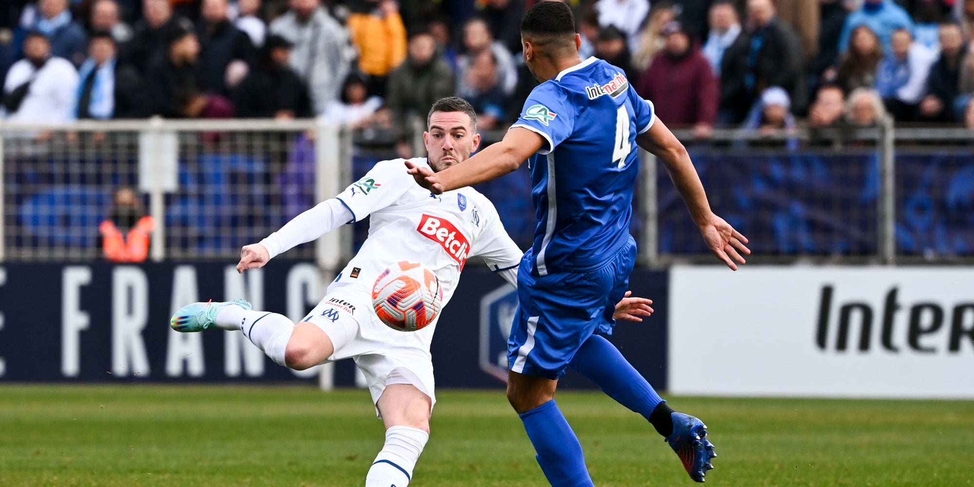 Le Marseillais Jordan Veretout lors du match de Coupe de France OM - Hyères FC, le 7 janvier 2023.