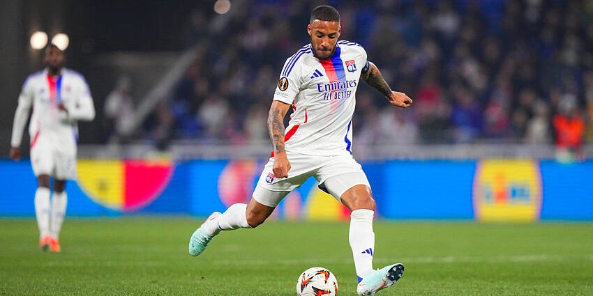 Le Lyonnais Corentin Tolisso lors du huitième de finale retour de Ligue Europa entre l'OL et le FCSB, le 13 mars 2025.