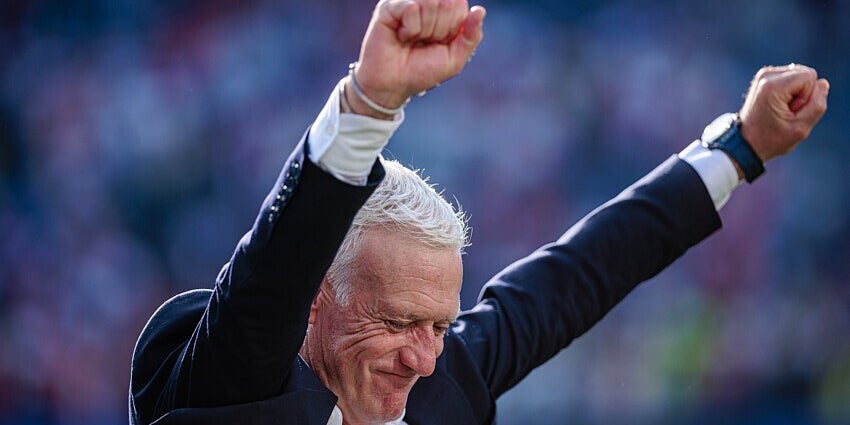 Didier Deschamps lors du match opposant la France au Maroc en quarts de finale de la Coupe du monde de la FIFA 2026.