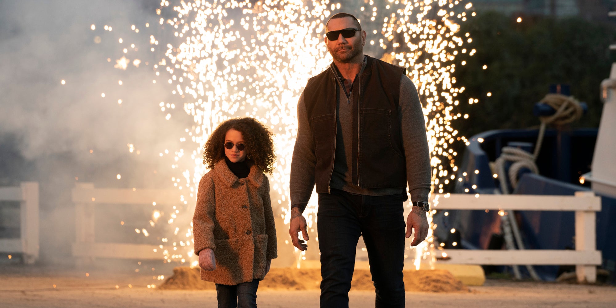 Dave Bautista forme un duo explosif avec la petite Chloe Coleman dans "Mon espion" ("My Spy").