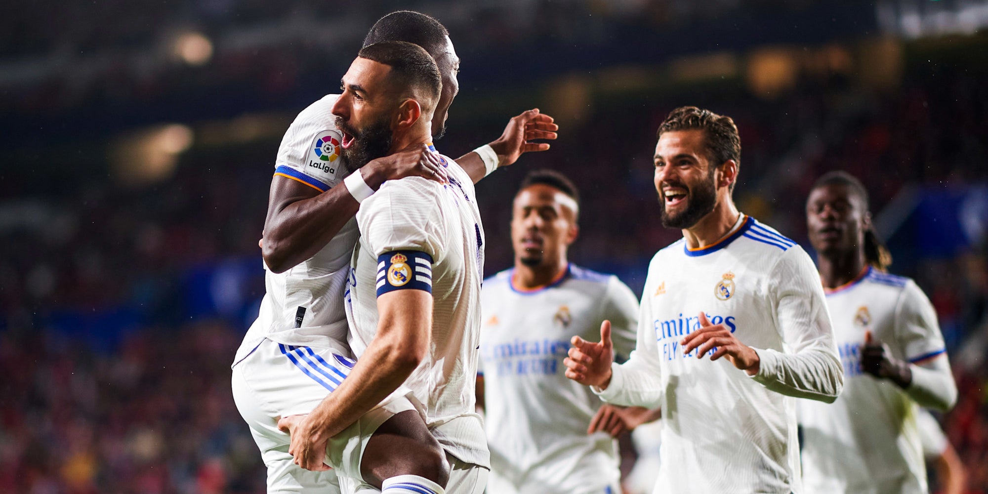 Les joueurs du Real Madrid lors de leur match de Liga contre Osasuna, le 20 avril 2022 à Osasuna