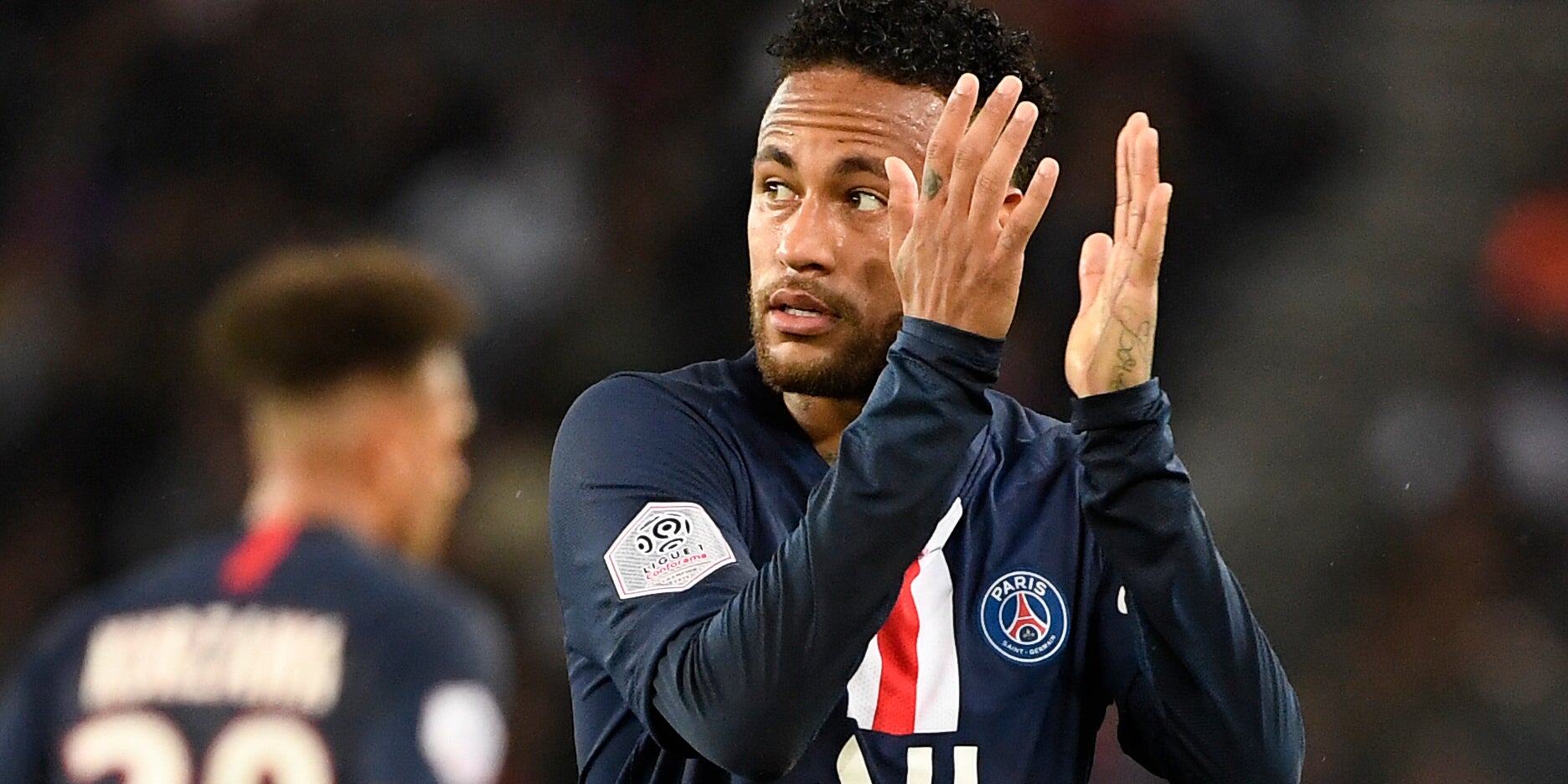 Neymar lors d'un match de Ligue 1 entre le Paris Saint-Germain et le Stade de Reims, au Parc des Princes à Paris, le 25 septembre 2019.