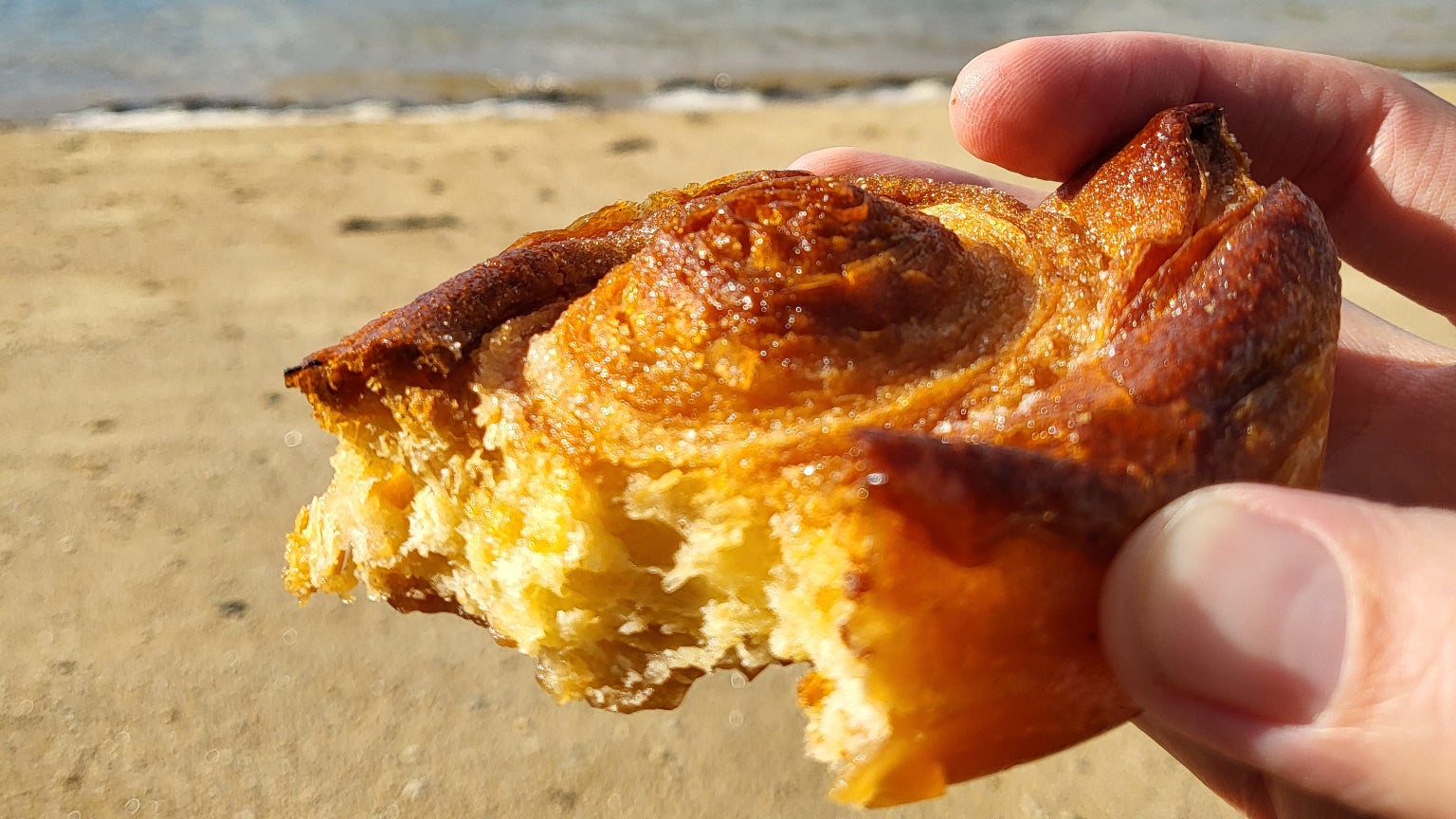 Le mode macro du Galaxy Z Flip3 5G permet de bien mettre en valeur le sujet, comme un bon kouign amann