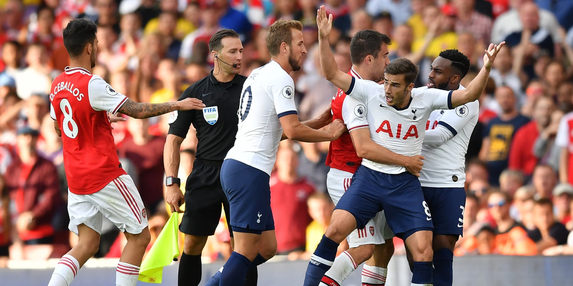 De nombreux accrochages ont eu lieu pendant le derby du nord de Londres Arsenal-Tottenham (2-2) dimanche à l'Emirates Stadium