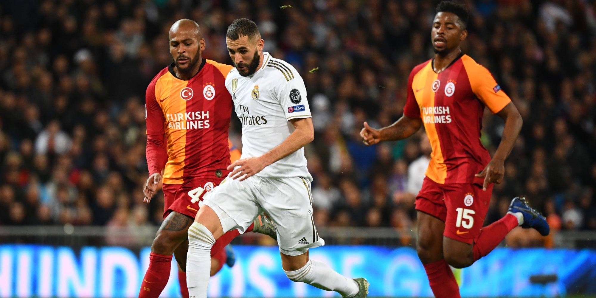 Karim Benzema lors de la victoire 6-0 du Real Madrid sur Galatasaray le 6 novembre 2019