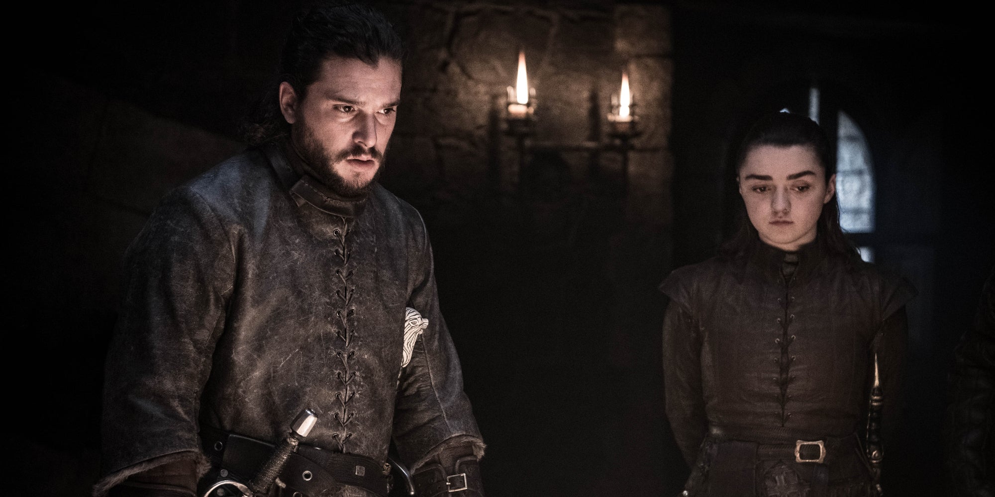 Jon Snow et Arya Stark dans la saison 8 de Game of Thrones