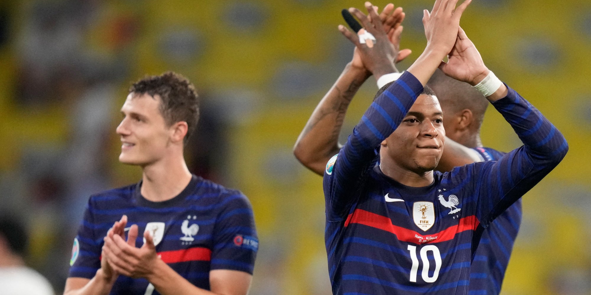 Kylian Mbappé à l'issue du match France - Allemagne, en phase de groupes de l'Euro 2020, joué à Munich le 15 juin 2021.