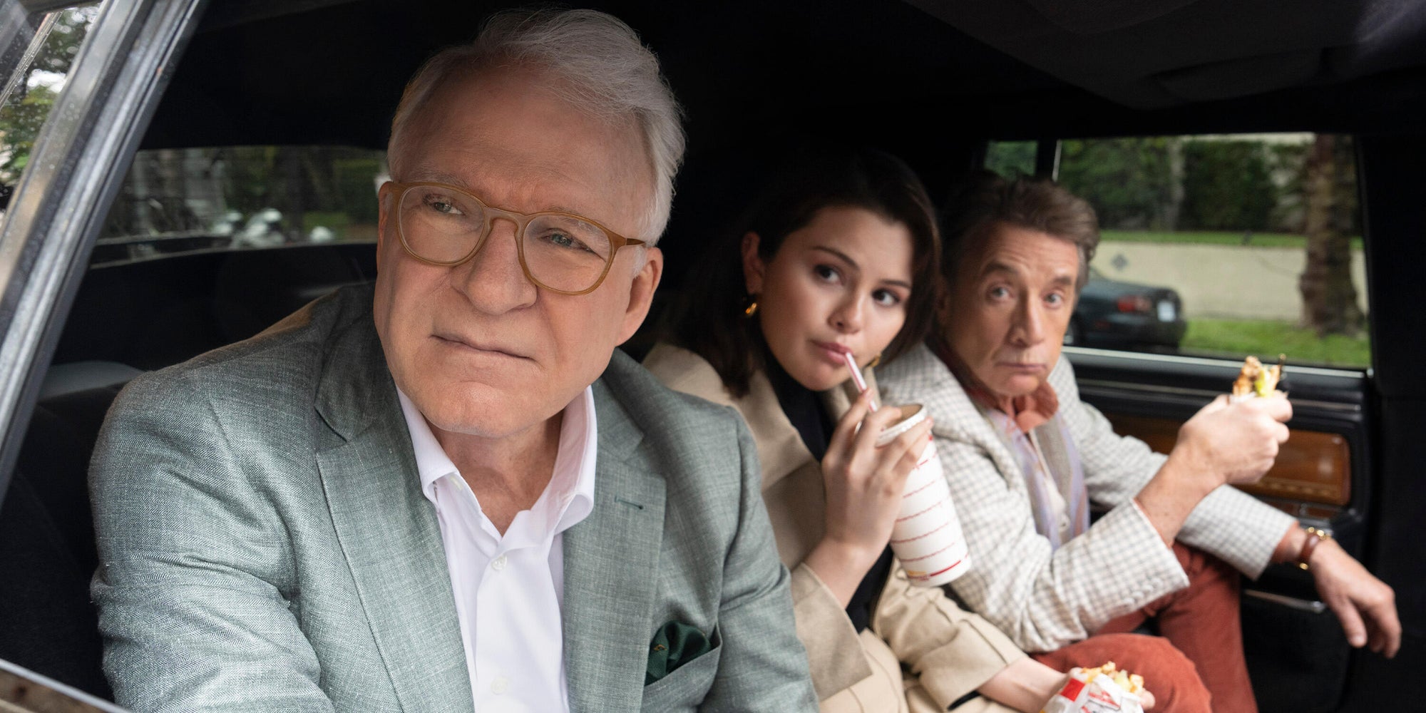 Steve Martin, Selena Gomez et Martin Short dans la série ''Only Murders in the Building''.