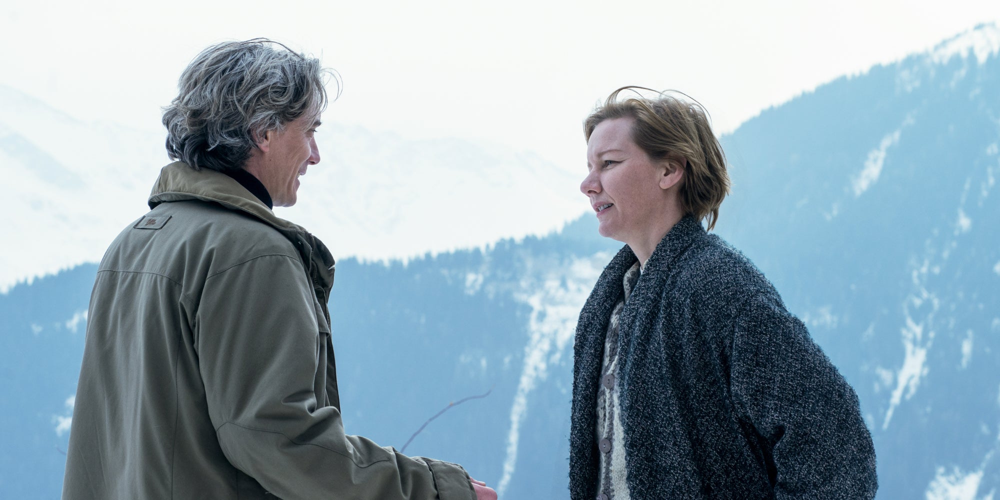 Swann Arlaud et Sandra Hüller dans ''Anatomie d'une chute''.