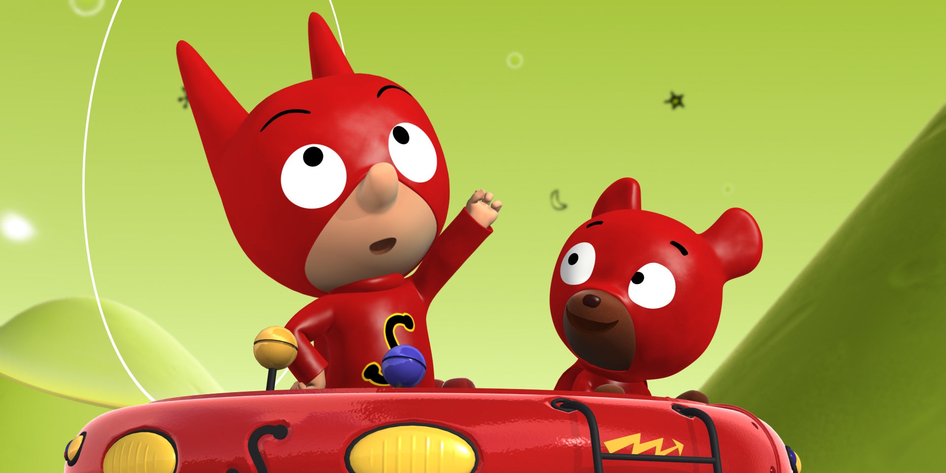 SamSam débarque avec sa SamSoucoupe, et jamais sans sa peluche SamNounours, sur SFR Kids Récré !