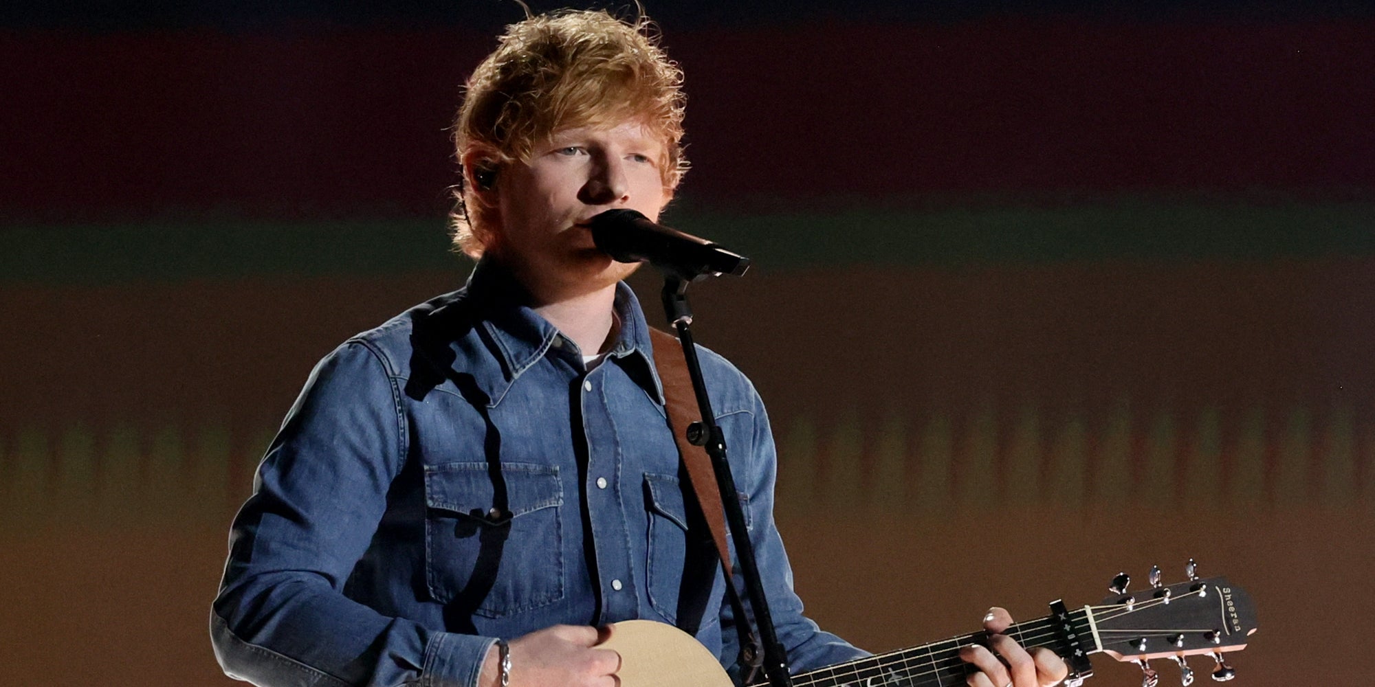 Ed Sheeran sur scène lors de la 58e cérémonie des Academy Of Country Music Awards, le 11 mai 2023 à Frisco, Texas.