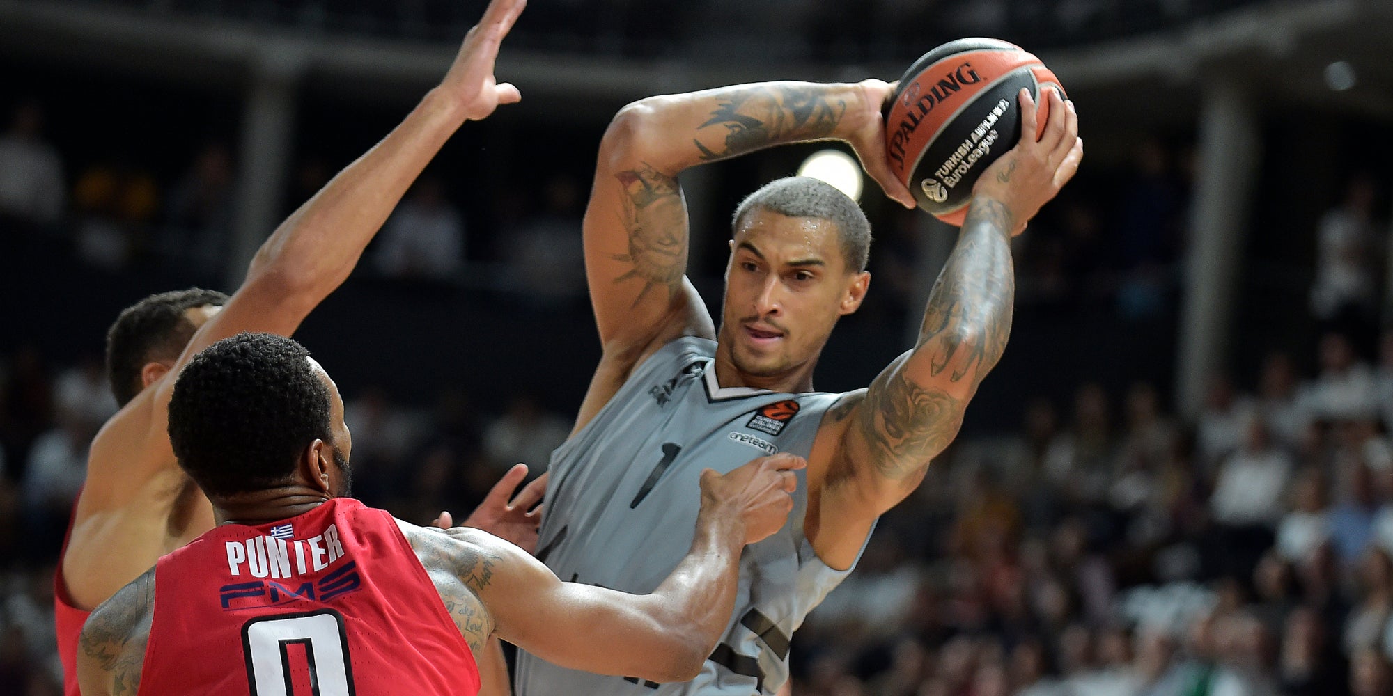 Edwin Jackson de l'ASVEL lors de la rencontre d'EuroLeague face à l'Olympiakos le 4 octobre 2019.