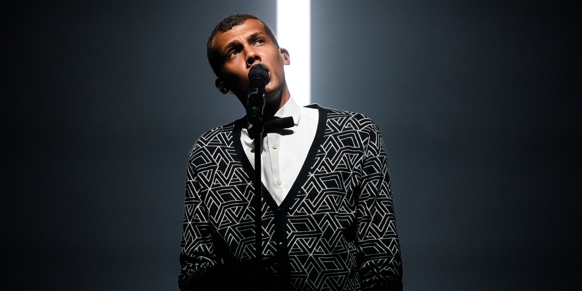 Stromae sur la scène du Madison Square Garden, à New York, le 1er octobre 2015.