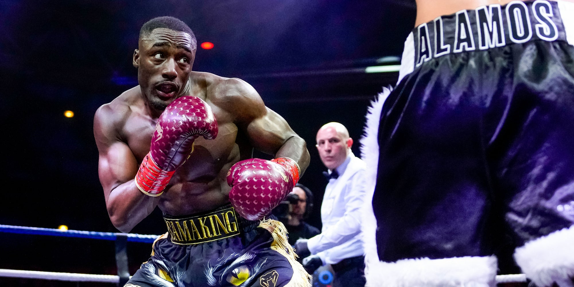 Bakary Samake face à Julio Alamos, le 13 juin 2024 au Zénith de Paris.