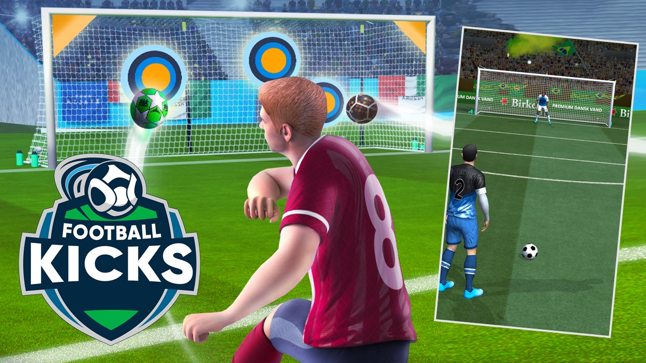 Entraînez-vous et devenez le meilleur tireur de penalty avec le jeu Football Kicks.