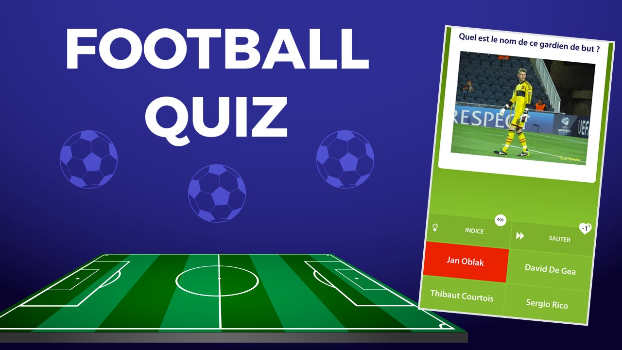 Testez vos connaissances sur le foot ainsi que ses icônes avec le jeu Football Quiz.