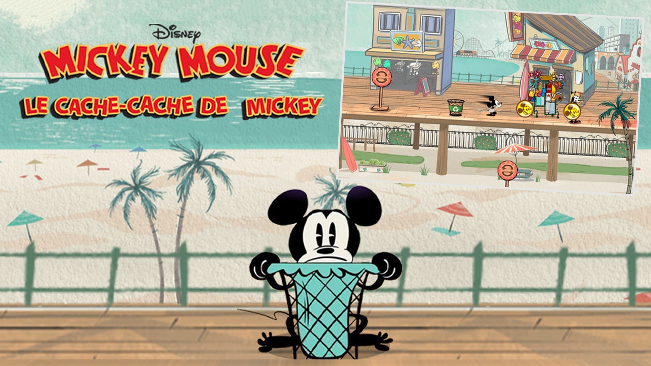 Mickey a besoin de votre aide, ses vêtements ont disparu et il doit traverser la promenade de la plage sans être vu. Saurez-vous lui épargner une situation embarassante ? 