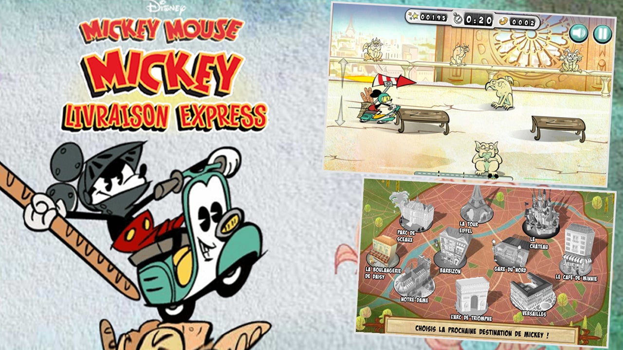Déambulez dans les rues de Paris et aidez Mickey à effectuer ses livraison à temps 