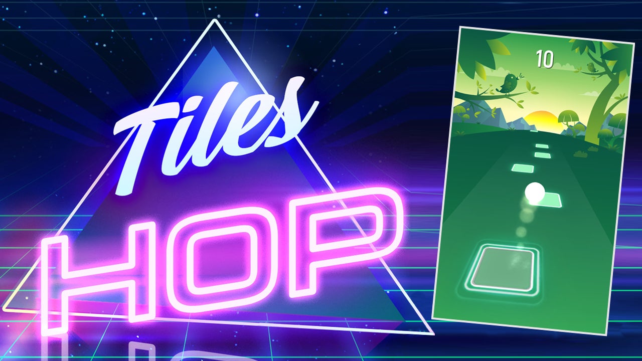 Sautez de tuiles en tuiles au rythme de la musique avec Tiles Hop sur SFR Jeux illimité.
