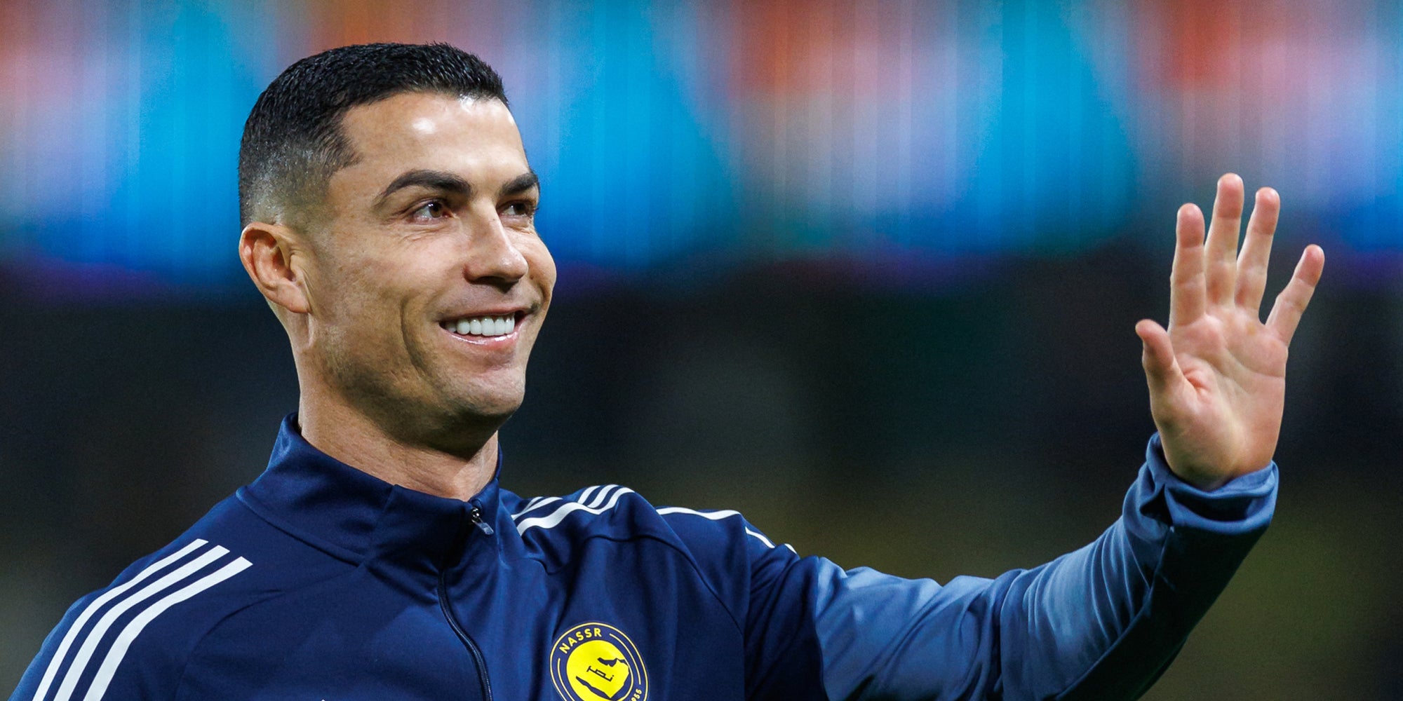 Cristiano Ronaldo avant le match opposant Al Nassr à Al Khaleej, le 23 novembre dernier au Stade de l'Université King Saud (Al-Awwal Park) de Riyadh.