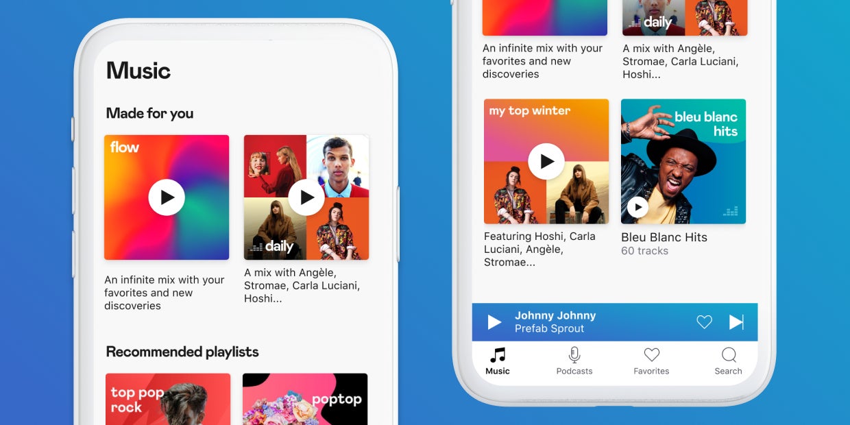 Sur l'application Deezer, vous pouvez accéder à une multitude de playlists toutes faites, et vous pouvez également créer les vôtres.