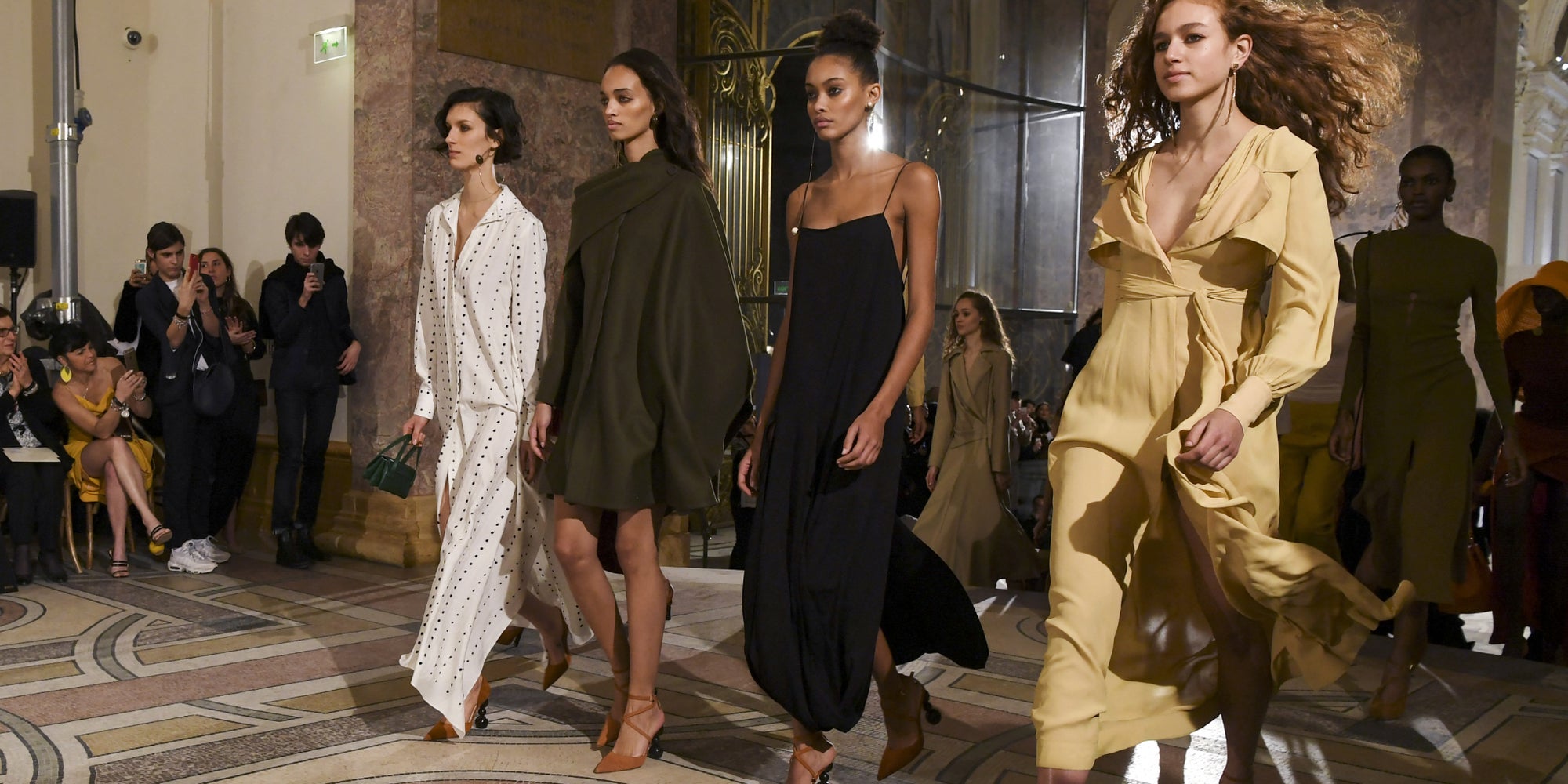 La présentation des créations de Jacquemus lors de la Fashion Week automne-hiver de Paris en 2018.